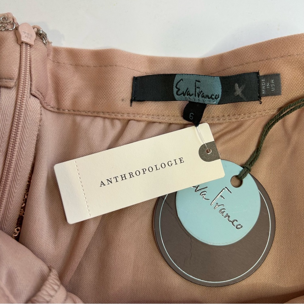 🆕 Anthropologie Eva Franco Blush Rose Sequin Tulle Maxi Skirt - Picture 5 of 10